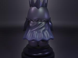 OCHINCHIN CUTE FIGURE CHESS KING BLACK- PENIS CUTE FIGURE CHESS - T10 3D 打印模型