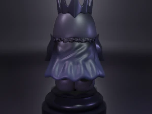 OCHINCHIN CUTE FIGURE CHESS KING BLACK- PENIS CUTE FIGURE CHESS - T10 3D Print Model