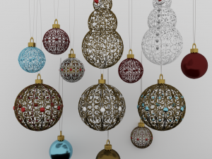 christmas balls 3D Model