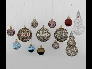 christmas balls 3D Model
