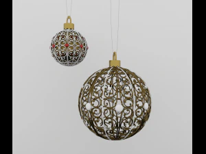 christmas balls 3D Model
