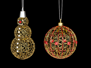 christmas balls 3D Model