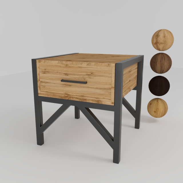 bedside cabinet 3Dモデル .c4d .max .obj .3ds .fbx .stl .blend