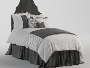 dorm bed set Model 3D