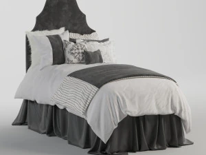 dorm bed set 3D Model