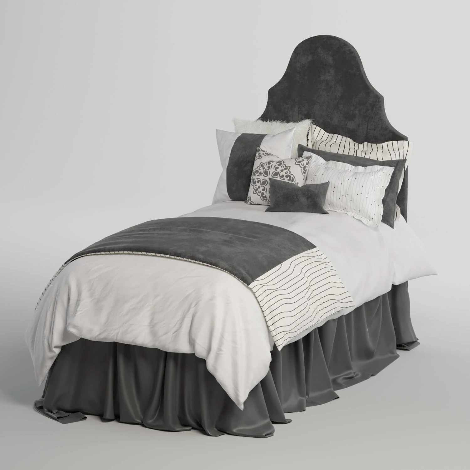 dorm bed set 3D Model .c4d .max .obj .3ds .fbx .stl .blend 