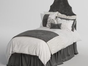 dorm bed set 3D-Modell