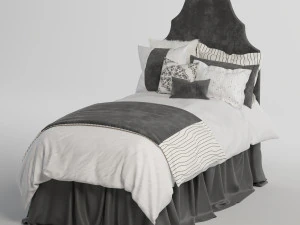 Schlafsaal-Bettgarnitur 3D Modell