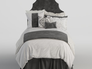 dorm bed set Model 3D