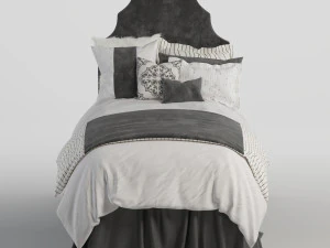 dorm bed set 3D Model