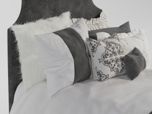dorm bed set Model 3D