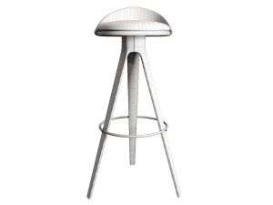 bar stool hoker falco 3D Model