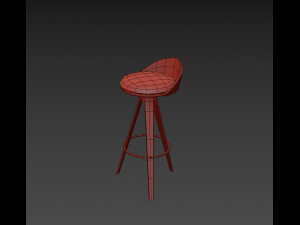 bar stool hoker falco 3D Model
