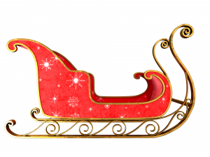 christmas santa sleigh 3D Model
