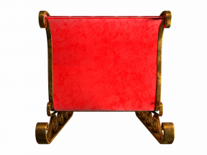 christmas santa sleigh 3D Model