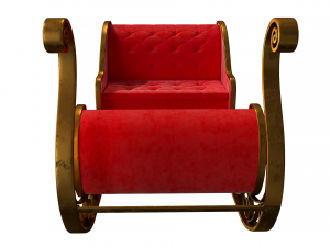 christmas santa sleigh 3D Model