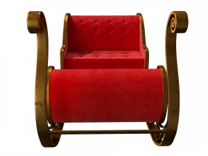 christmas santa sleigh 3D Model