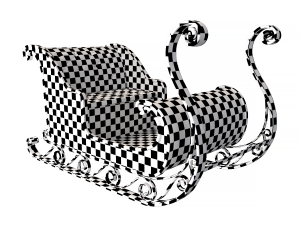 christmas santa sleigh 3D Model