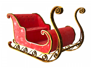 christmas santa sleigh 3D Model