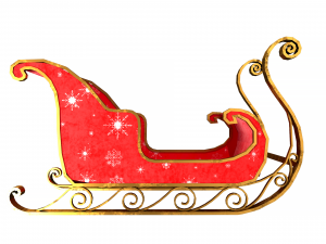 christmas santa sleigh 3D Model