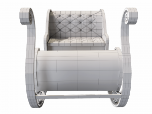 christmas santa sleigh 3D Model