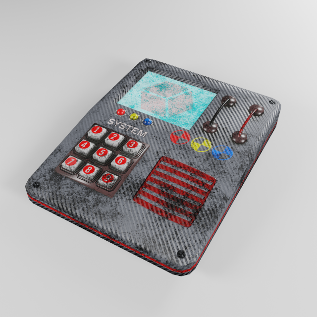 game model of the terminal low-poly 3D Модель .c4d .max .obj .3ds .fbx .stl .blend 