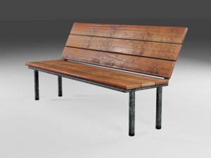 bench lp dirty style 3D-Modell