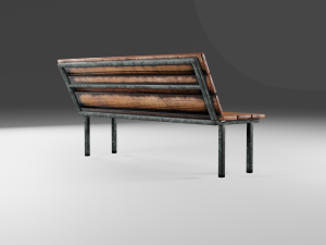 bench lp dirty style 3D-Modell