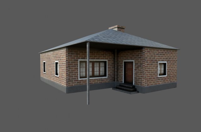 game model of the house Model 3D .c4d .max .obj .3ds .fbx .stl .blend 