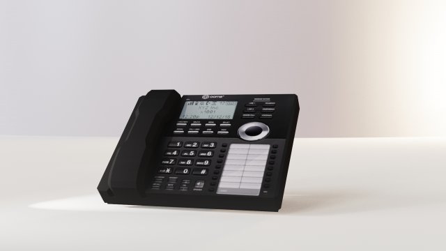 desktop phone - low poly - pbr 3Dモデル .c4d .max .obj .3ds .fbx .stl .blend