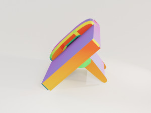 desktop phone - low poly - pbr 3Dモデル
