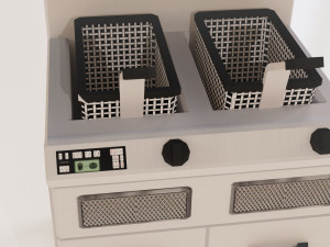 fryer low poly pbr 2k texture 3D Модель