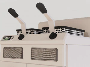 fryer low poly pbr 2k texture 3D Model