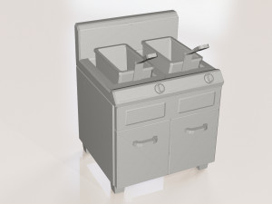 fryer low poly pbr 2k texture 3D Модель