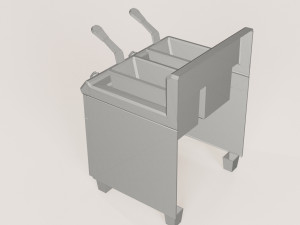 fryer low poly pbr 2k texture 3D Модель