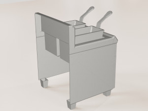 fryer low poly pbr 2k texture 3D Модель