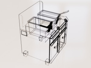 fryer low poly pbr 2k texture 3D Модель