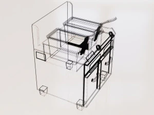 fryer low poly pbr 2k texture 3D Model
