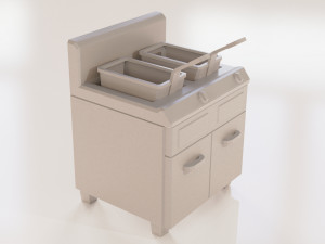 fryer low poly pbr 2k texture 3D Модель