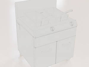 fryer low poly pbr 2k texture 3D Модель