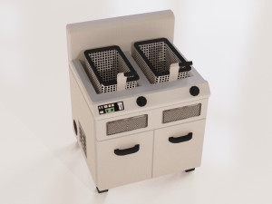 fryer low poly pbr 2k texture 3D Модель