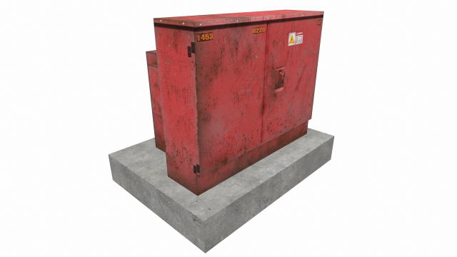 industrial transformer - low poly - pbr Modello 3D .c4d .max .obj .3ds .fbx .stl .blend 