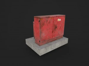 industrial transformer - low poly - pbr 3D Model