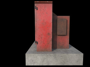 industrial transformer - low poly - pbr Modello 3D