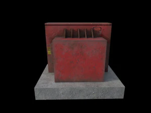 industrial transformer - low poly - pbr 3D Model