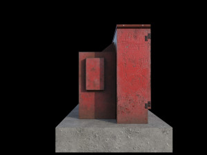 industrial transformer - low poly - pbr Modello 3D