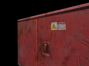industrial transformer - low poly - pbr Modello 3D
