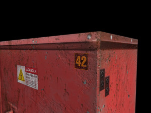 industrial transformer - low poly - pbr Modello 3D