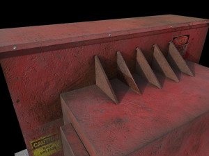 industrial transformer - low poly - pbr Modello 3D