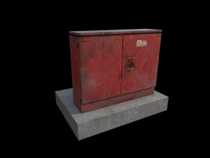 industrial transformer - low poly - pbr Modello 3D